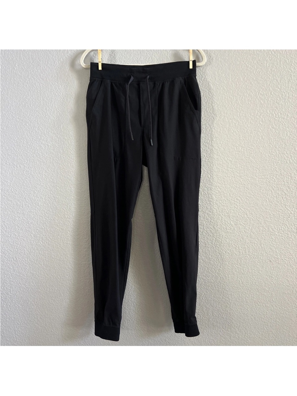 Lululemon Men's ABC Warpstreme Black Jogger Pants with Drawstring Waist Size M